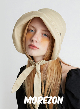 MOREZON【Brown hat Sophie Ribbon Hat】夏季潮人系带大檐遮阳帽