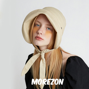 Sophie hat Brown 潮人系带大檐遮阳帽 Hat 夏季 Ribbon MOREZON