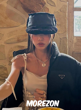 MOREZON【AWESOME NEEDS BELL BOY CAP】秋冬潮人麂皮绒马术帽子