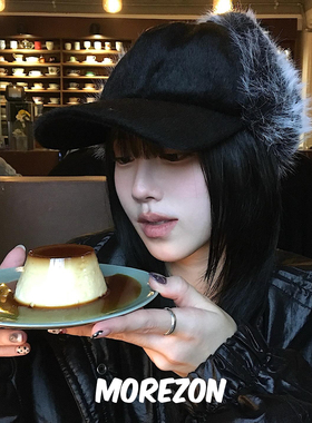 MOREZON【POESIE D'AME FUR EARFLAP CAP】25AW毛绒护耳棒球帽子