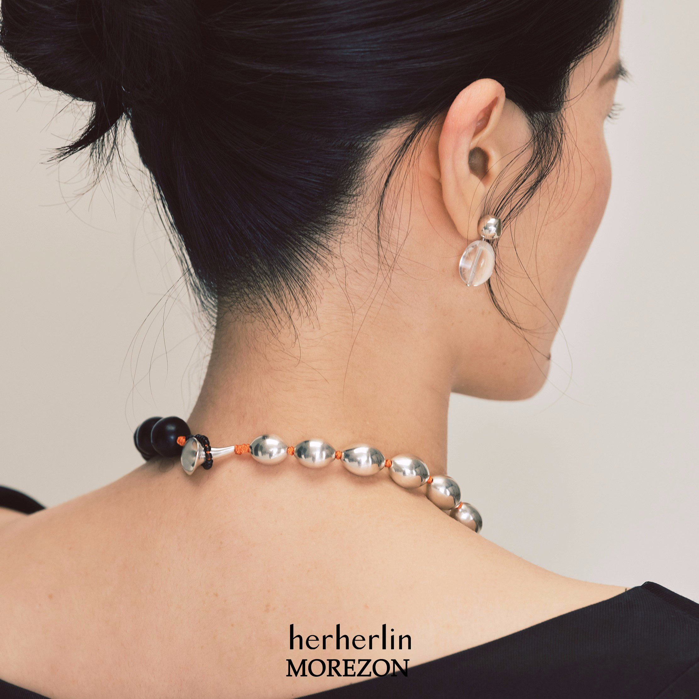 MOREZON【herherlin】25aw新款小众潮人个性球铃不同肌理耳环耳饰