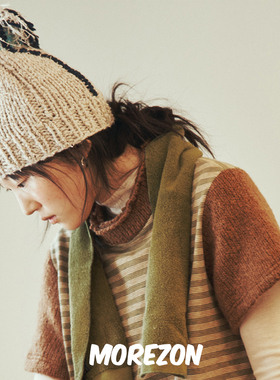 MOREZON【MISU A BARBE WET BEANIE】24AW秋冬新款流苏装饰毛线帽