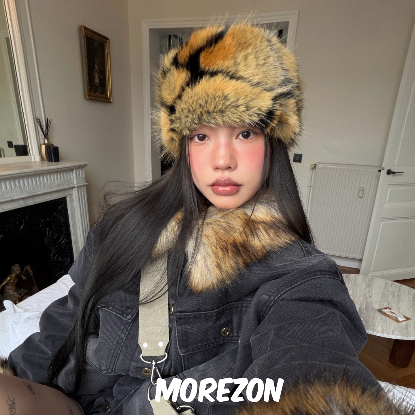 MOREZON【AWESOME NEEDS FUR WARMER】秋冬潮人保暖仿皮草发带女