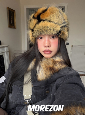 MOREZON【AWESOME NEEDS FUR WARMER】秋冬潮人保暖仿皮草发带女