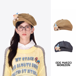 秋冬新款 MARZO 潮人复古流浪艺术家小熊八角帽子 13DE MOREZON
