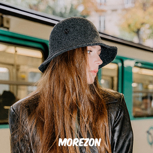 POESIE bucket DAME wool 羊毛呢渔夫帽 moonflower MOREZON