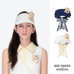 26春夏新款 MARZO 潮人小熊蝴蝶结高尔夫空顶帽子 13DE MOREZON