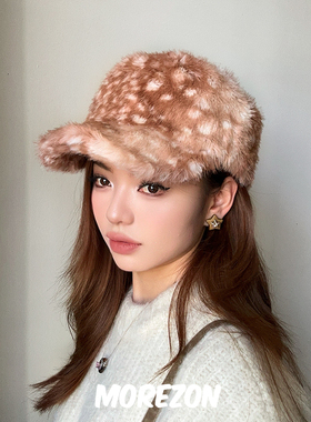 MOREZON【ETRE PAR LEE】25AW秋冬新款潮人时尚个性麋鹿平顶帽子