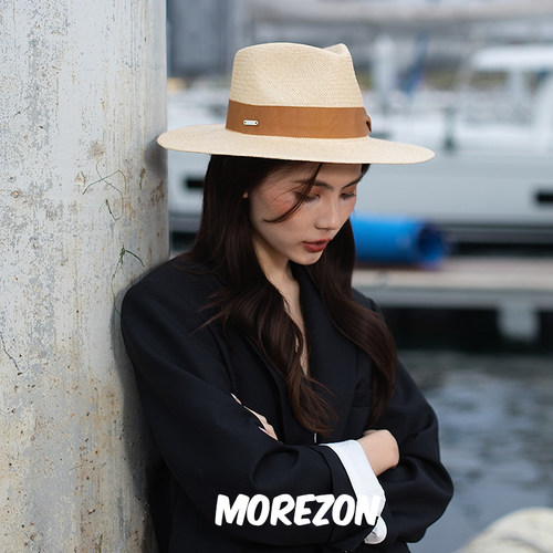 MOREZON【ETRE PAR LEE】25SS春夏潮人精致百搭巴拿马草大檐礼帽