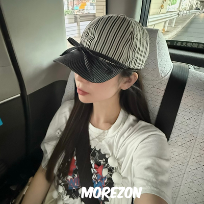 MOREZON【AWESOME NEEDS BASIC BALL CAP】25SS条纹系带棒球帽子