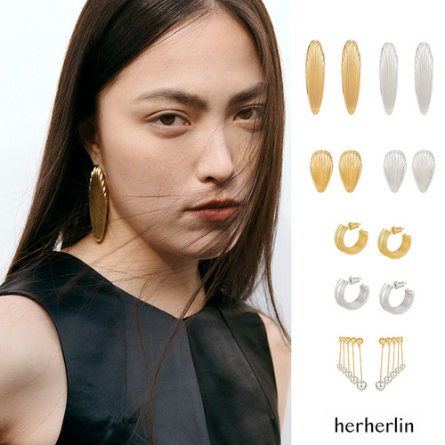 MOREZON【herherlin】24SS新款小众潮人时尚百搭个性贝壳耳环耳饰