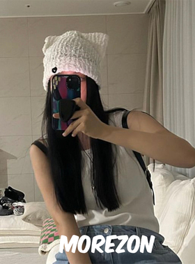 MOREZON【AWESOME NEEDS CAT KNIT】设计师春夏可爱猫耳朵毛线帽
