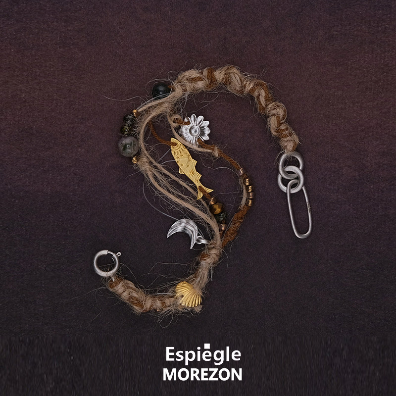 MOREZON【ESPIEGLE三文鱼与白天的眼睛系列】26SS潮人绳编手链女,饰品/流行首饰/时尚饰品新,手链,淘宝优惠券,粉丝福利购,淘宝优惠卷