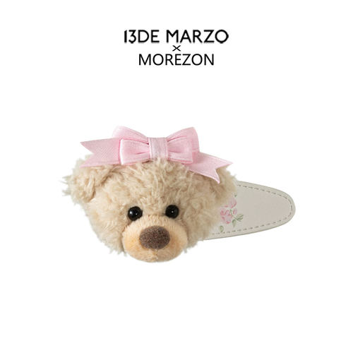 MOREZON【13DE MARZO】26秋冬新款潮人甜美可爱碎花印花小熊发卡