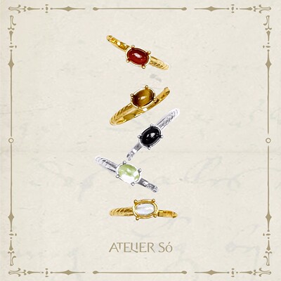 MOREZON【ATELIERSO】26SS新款小众设计师潮人个性宝石开口戒指女