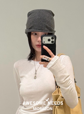MOREZON【AWESOME NEEDS KNIT HAT】26秋冬新款潮人针织包头帽子