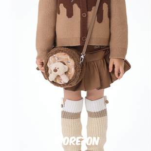 25AW秋冬潮人甜美可爱甜甜圈斜挎毛绒包女 MARZO MOREZON 13DE