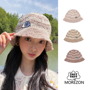 MOREZON【TART TART】26春夏新款潮人可爱百搭波浪手钩针织渔夫帽