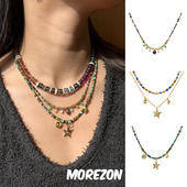 MOREZON 小众潮人彩色碧玺懒洋洋项链女 24AW新款 LAZY CIRCLES