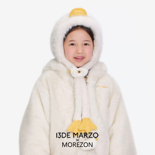 MOREZON【13DE MARZO KIDS】26秋冬男女儿童甜美可爱小鸭子小熊帽