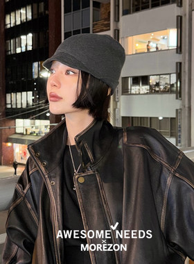 MOREZON【AWESOME NEEDS FLAP KNIT CAP】26春夏针织短檐包头帽子