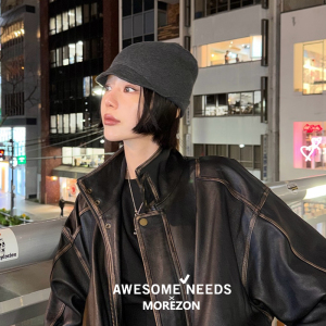MOREZON【AWESOME NEEDS FLAP KNIT CAP】26春夏针织短檐包头帽子