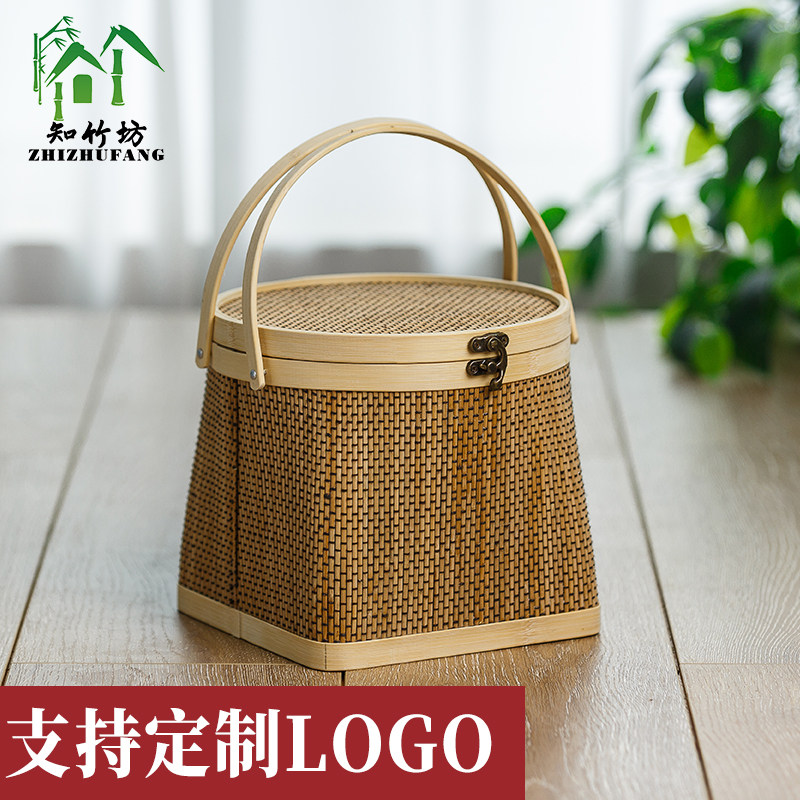 粽子礼品盒端午外包装竹篮子