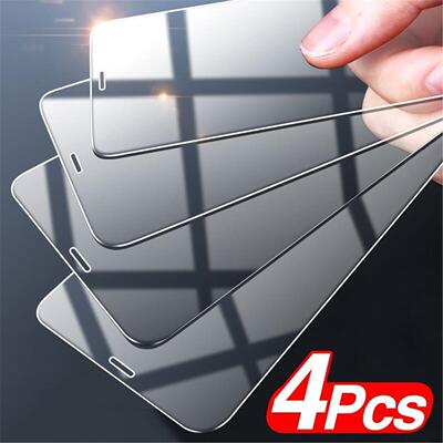4pc Full Screen Protetor适用于iPhone Air 16 11 12 13 14 15 17 Pro Max Tempered Glass Screen钢化膜