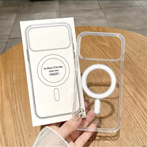 适用于iPhone 17 Pro Max Hard Acrylic Cover iPhone Air 11 12 13 14 15 16 Pro Max Magsafe Clear Case