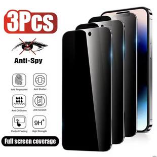 3PCS Privacy Screen Protector for IPhone air 16 15 14 11 12 13 17 Pro Max XS MAX XR X Anti-spy Glass