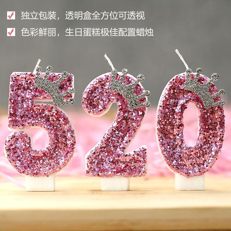 数字烛光生日蛋糕装扮