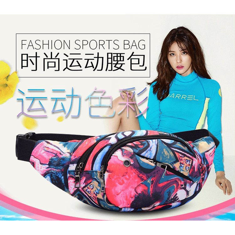 ins超火包包男女简约时尚新款时尚斜跨复古印花多功能腰包胸包潮