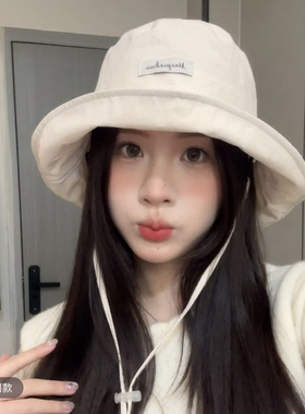 一帽两用可变包包的渔夫帽子女春夏季青春百搭防晒盆帽时尚休闲