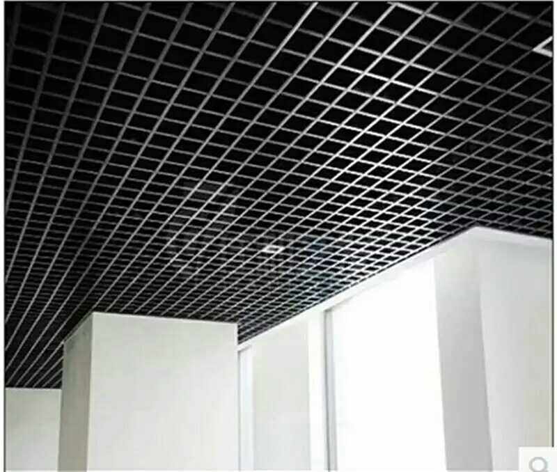 格栅天花网格顶  网格葡萄架吊顶铝格栅铁格删吊顶