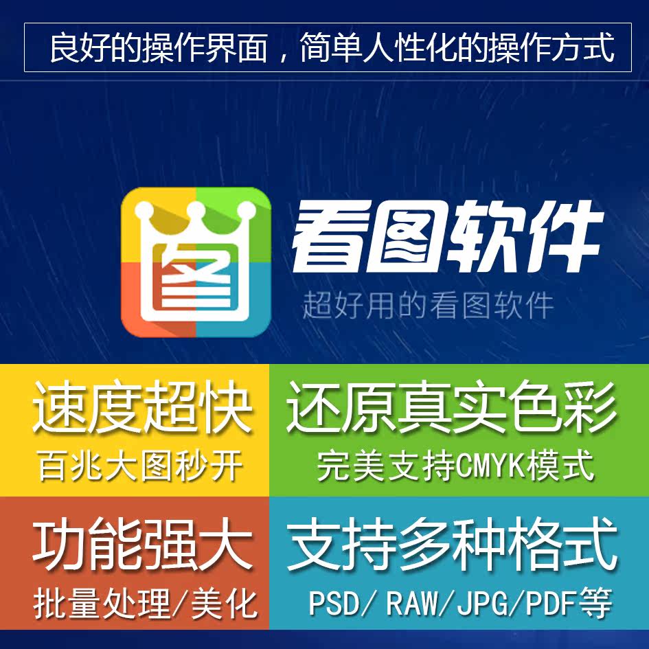 看图软件psd格式重复照片查找管理修改批量格式转换添加文字水印
