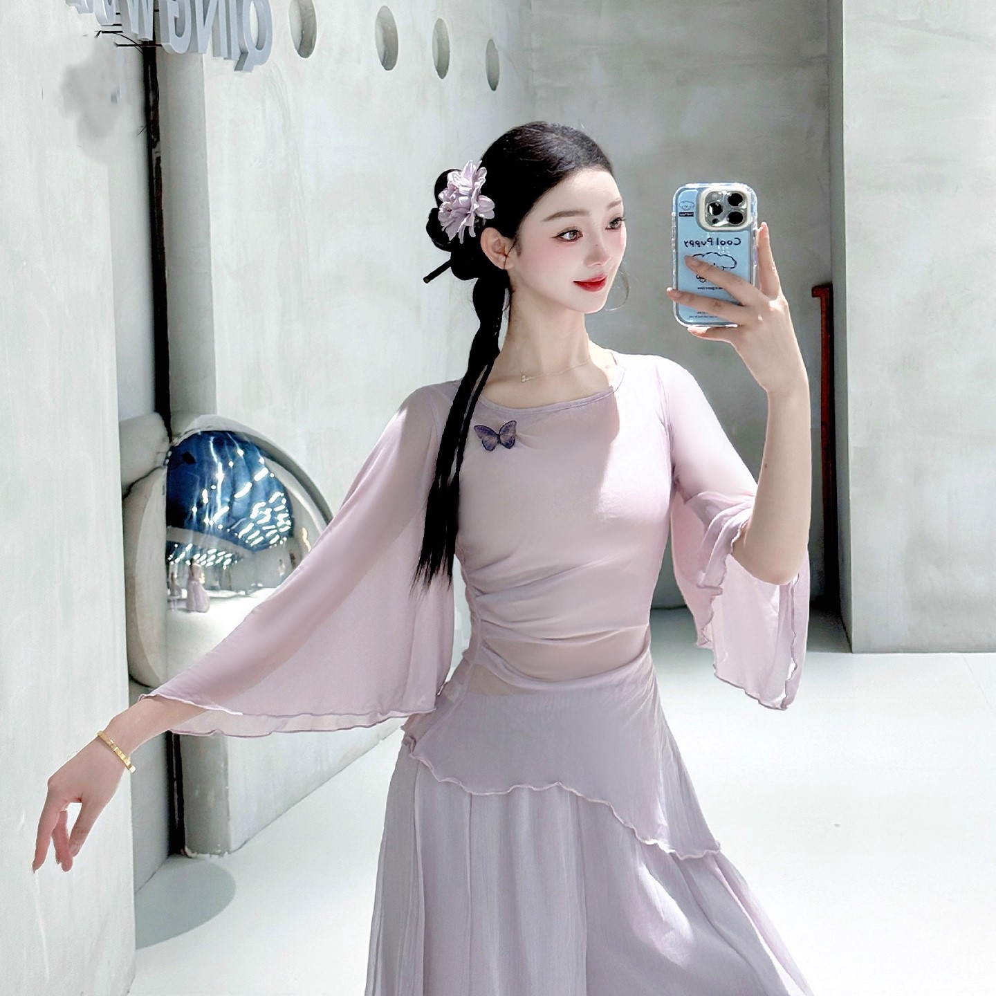 古典舞纱衣新款飞袖蝴蝶演出服女