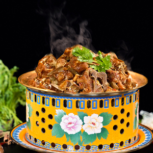 老北京羊蝎子火锅2斤带肉底料羊脊骨酱香网红款即食羔羊涮锅底料
