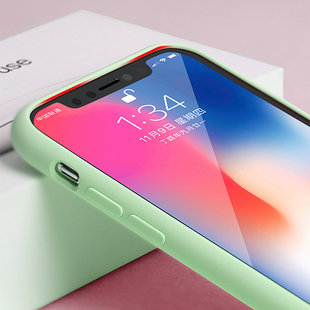液态硅胶防摔手机壳防滑 适用苹果12iPhoneX XR11pro 8 7全包边