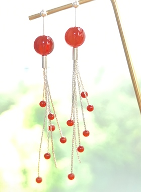 琉白Studio《一人之下》陈朵耳环cosplay动漫超高还原925银玛瑙