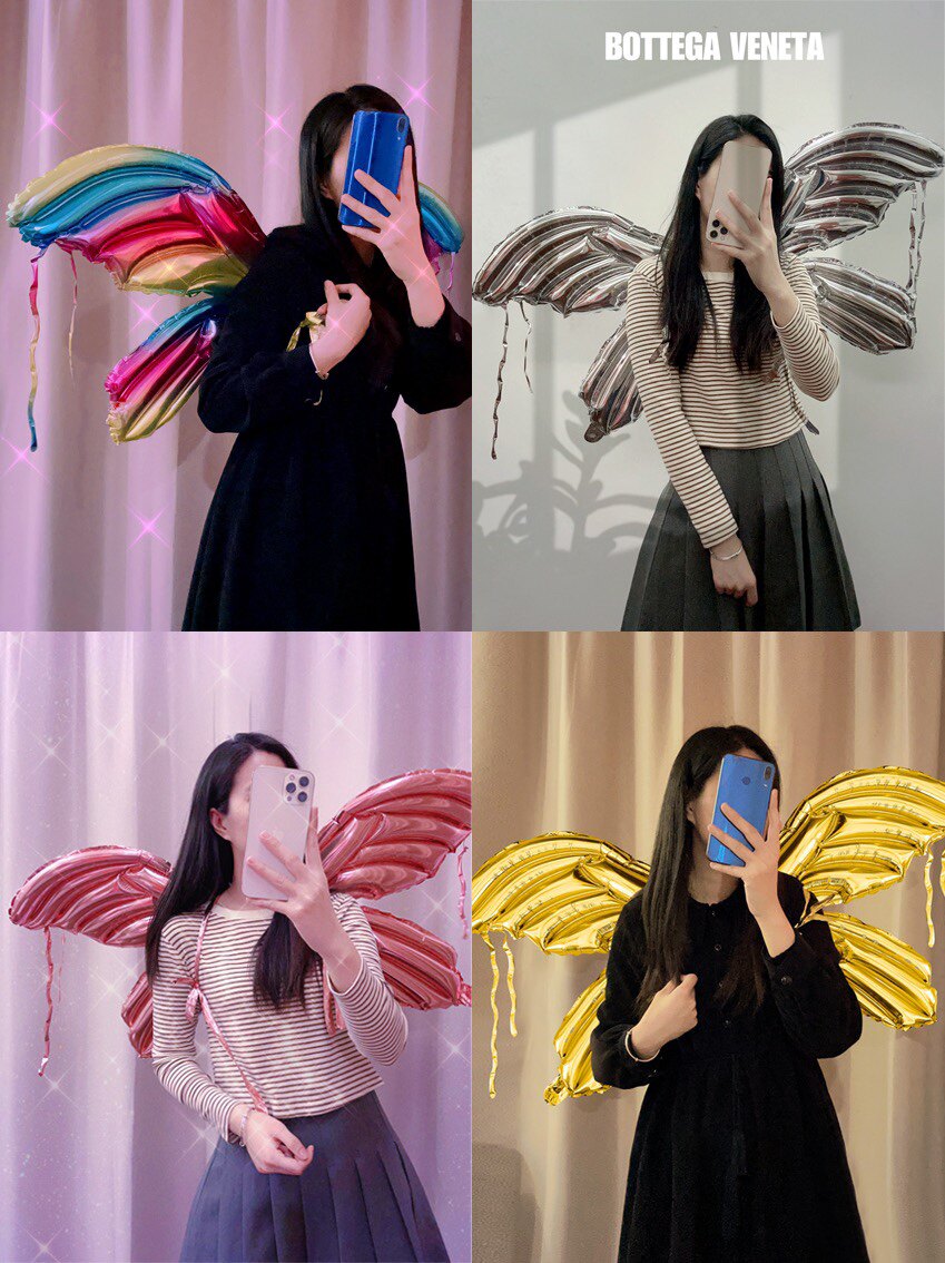 新款网红大号维密天使蝴蝶翅膀摆摊铝膜气球玩具儿童生日装饰表演