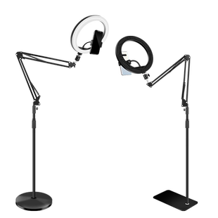 桌面俯拍手机直播支架画画书法绘画美甲第一视角拍摄万向架录视频专用可折叠落地桌面悬臂补光灯支撑架