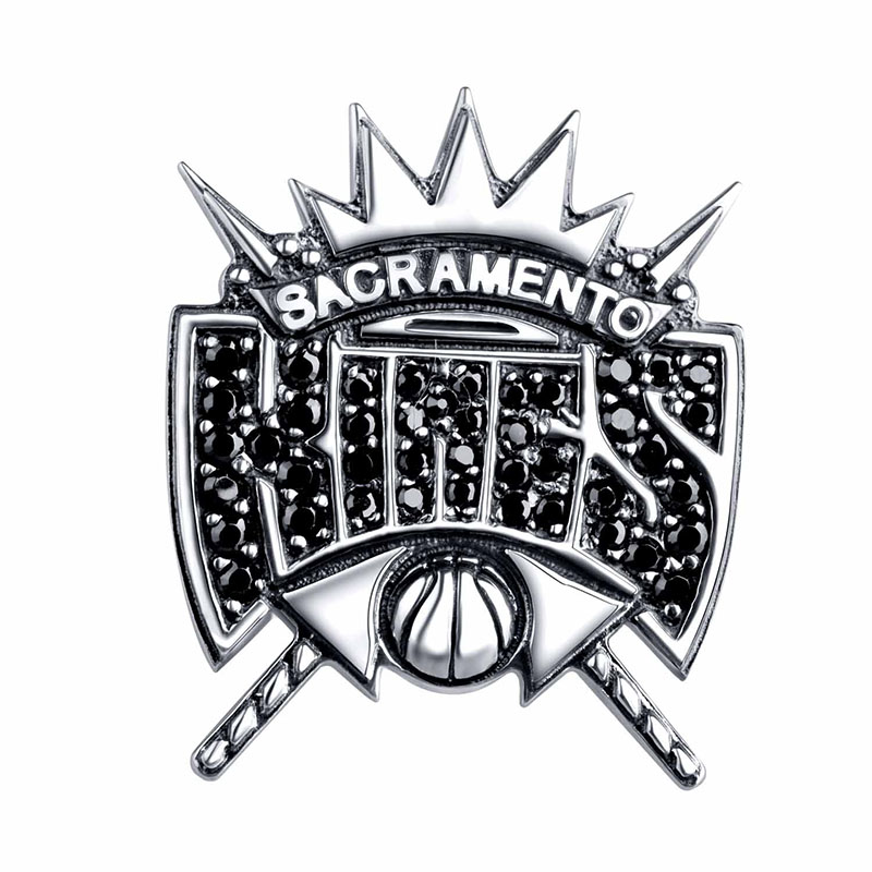 NBA国王胸针纯银欧美男