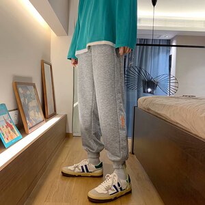 2021春夏季主推男士宽松运动束脚裤彩色抽绳螺口卫裤G318-P23图片