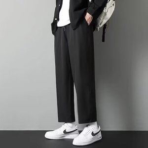 夏季男士直筒裤潮流宽松显瘦休闲九分裤冰丝百搭裤子西裤2025-P17图片
