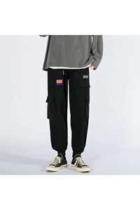 2021新款潮大码男装潮流工装裤罗口束脚裤休闲裤K1605-P30图片