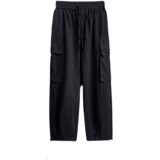 工装休闲裤机能风潮流宽松直筒潮牌ins港风百搭阔腿裤K1219-P30，男装休闲裤，星座1703A