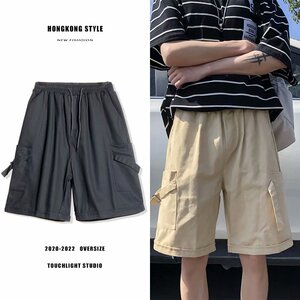 2021夏季纯色ins五分裤子男运动直筒工装休闲短裤男K19-P25图片