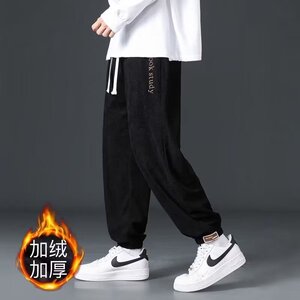 秋冬季灯芯绒休闲裤男潮牌宽松阔腿百搭学生裤子Q2327-P20加绒P25图片