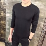 赠品必选量大优惠2021春夏季男士纯色长袖T恤修身圆领V领CT05-P8，男装T恤，星座1703A