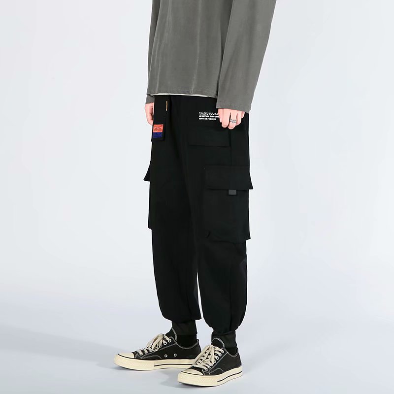 2021新款潮大码男装潮流工装裤罗口束脚裤休闲裤K1605-P30,男装休闲裤,星座1703A